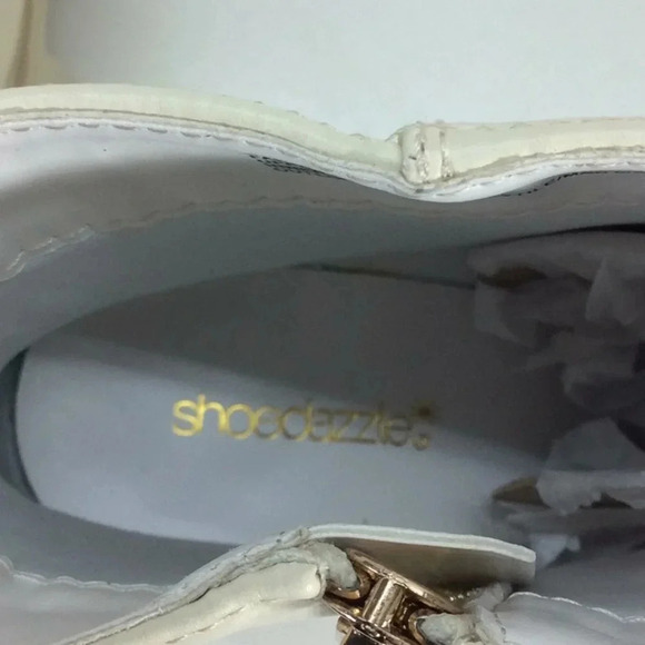 NWOT Winter White Faux Leather Combat Boots - Picture 8 of 8